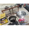 Image 3 : Kereosene Heater, 3 Litre Deep Dryer, Cast Handled Pot, Al Pot, 2 Cooking Stands, Utensils