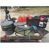 Image 1 : Camping Toliet, Surround Camping Shower, 31 Gal Poly Storage Tub