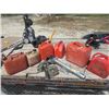 Image 1 : 6 Gas Cans, 1200LB Implement or Trailer Jack, 2 Hand Winches
