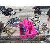 Image 1 : Hoof Trimmers, Grooming Brushes, 2 Halters, Lead Ropes, 2) Stirrups