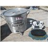 Image 2 : Brass Style Boiler, Hot Pot Camping Pot w Spiggot,  Cow Boot Scraper