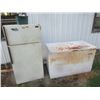 Image 1 : Kenmore Fridge & Hot Point Deep Freeze - Works Was Outside Slightly Rusty