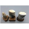 Image 10 : Three Scrimshaw Fossilized Ivory Pieces