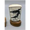 Image 2 : Three Scrimshaw Fossilized Ivory Pieces