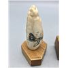 Image 4 : Three Scrimshaw Fossilized Ivory Pieces