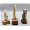 Image 7 : Three Scrimshaw Fossilized Ivory Pieces