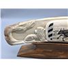 Image 3 : Scrimshaw and Carved Fossilized Ivory Artwork Statue