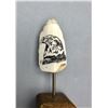 Image 4 : Three Scrimshaw Fossilized Ivory Pieces