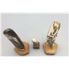 Image 9 : Three Scrimshaw Fossilized Ivory Pieces