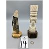 Image 11 : Two Fossilized Ivory Statues/Carvings