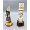 Image 1 : Two Fossilized Ivory Statues/Carvings