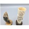 Image 5 : Two Fossilized Ivory Statues/Carvings