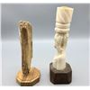 Image 8 : Two Fossilized Ivory Statues/Carvings