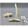 Image 13 : Three Fossilized Ivory Carvings