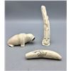 Image 1 : Three Fossilized Ivory Carvings