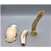 Image 5 : Three Fossilized Ivory Carvings