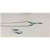 Image 5 : Zuni Turquoise Channel Inlay Necklace Set