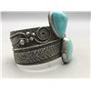 Image 6 : A Unique Vintage Two Stone Turquoise Bracelet