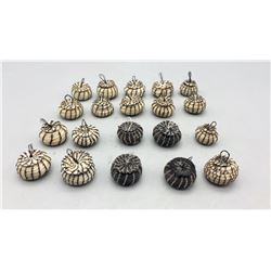 Group of Twenty Miniature Horse Hair Baskets
