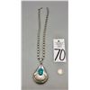 Image 9 : Double Sided Turquoise and Sterling Silver Necklace