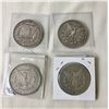 Image 7 : Four Morgan Silver Dollars
