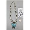 Image 11 : Turquoise Inlay Butterfly Necklace