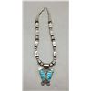 Image 3 : Turquoise Inlay Butterfly Necklace