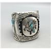 Image 2 : Large Zuni Inlay Bracelet by Quam