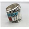 Image 4 : Large Zuni Inlay Bracelet by Quam