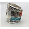 Image 7 : Large Zuni Inlay Bracelet by Quam