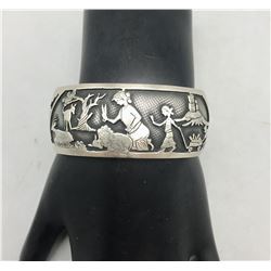 Hyson Craig Navajo Overlay Storyteller Bracelet