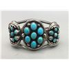 Image 1 : 1970s Navajo Turquoise Cluster Bracelet