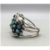 Image 5 : 1970s Navajo Turquoise Cluster Bracelet