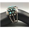 Image 8 : 1970s Navajo Turquoise Cluster Bracelet