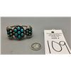 Image 9 : 1970s Navajo Turquoise Cluster Bracelet