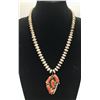 Image 3 : Vintage Navajo Pearls and Coral Cluster Necklace