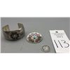 Image 12 : Navajo Wedding Basket Bracelet and Pin