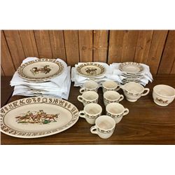 Vintage Rodeo Plate Set by Wallace China