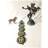 Image 1 : Two Horse Statues and Decorative Breast Strap