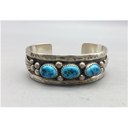 Three Stone Turquoise Bracelet