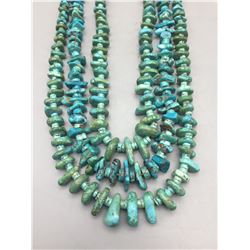 Great Old Three-Strand Turquoise Necklace