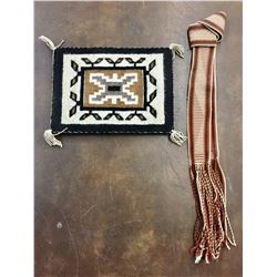 Small Size Two Grey Hills Textile and Sash