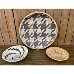 Group of Three Native American Baskets