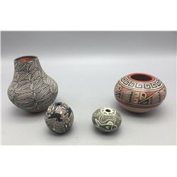 Group of Four Fine Handmade Pots