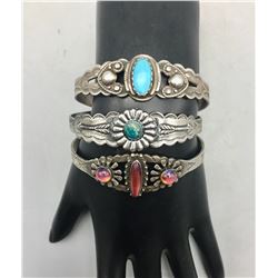 Three Vintage Fred Harvey Bracelets