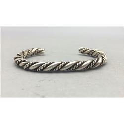 Vintage Twisted Wire Sterling Silver Bracelet