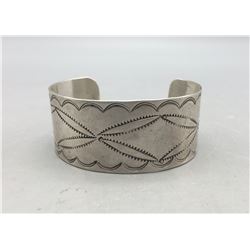 Vintage Hand Stamped Silver Bracelet