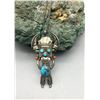 Image 1 : Unique Kachina Themed Necklace with Nice Turquoise