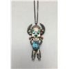 Image 2 : Unique Kachina Themed Necklace with Nice Turquoise