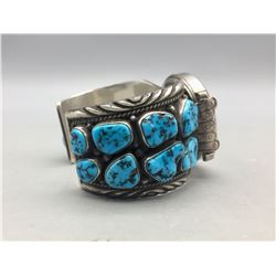 Vintage 16 Stone Turquoise Watch Bracelet